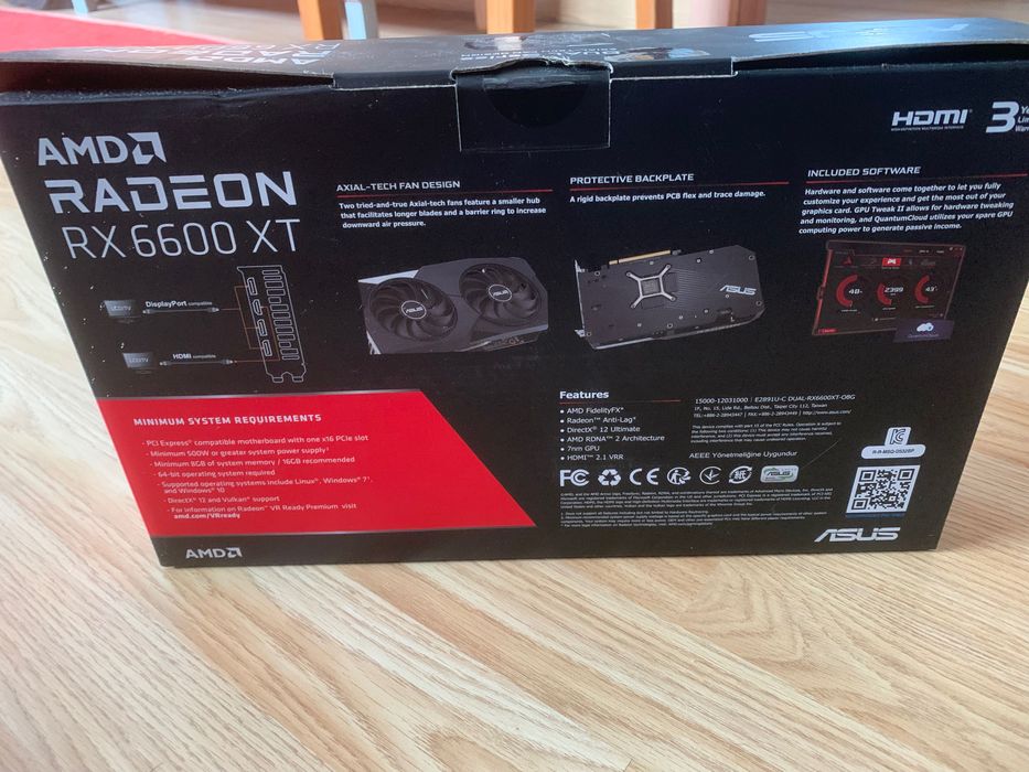 Placa Gráfica / Asus dual amd raiden 6600xt