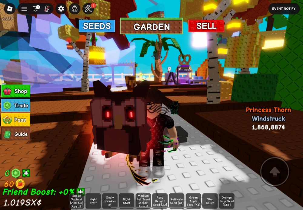 Wirtualana rzecz w grze roblox grow a garden . Jest to blood owl