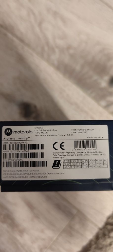 Moto G60 Stan Bardzo dobry