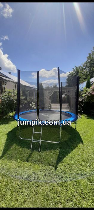 Батут 140, 152, 183, 252, 312 см із захисною сіткою і драбинкою Jumpik