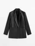 Massimo dutti шкіряний піджак, р. S