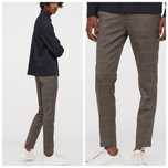 H&M 32r Spodnie NOWE garniturowe Skinny Fit w kratę 43cm pas 99cm dł