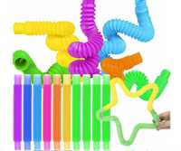 Zestaw 10 sztuk kolorowych tub rurek sensorycznych