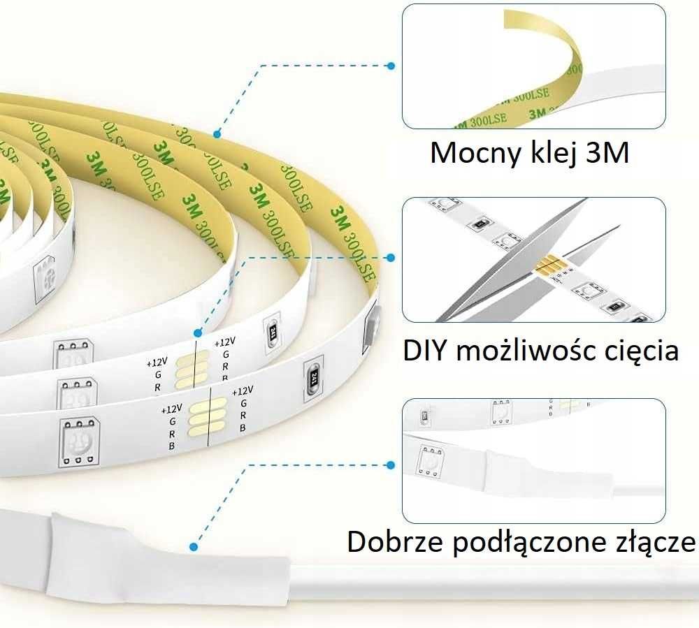 Taśma Pasek LED RGB DIY z Pilotem 2x10m Govee RGB LED