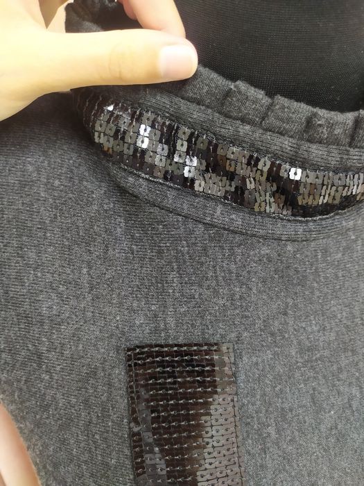 Кофточка-туніка темно-сірого кольору