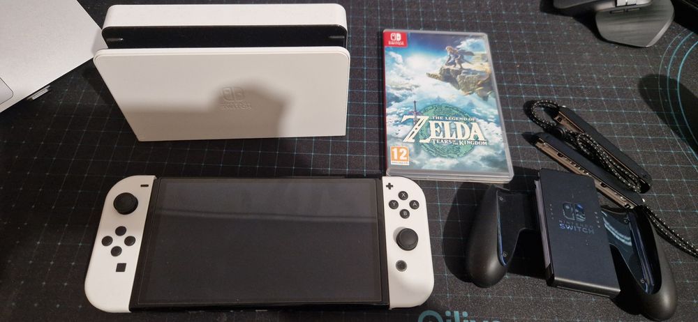 Switch OLED + Zelda totk + comando pro