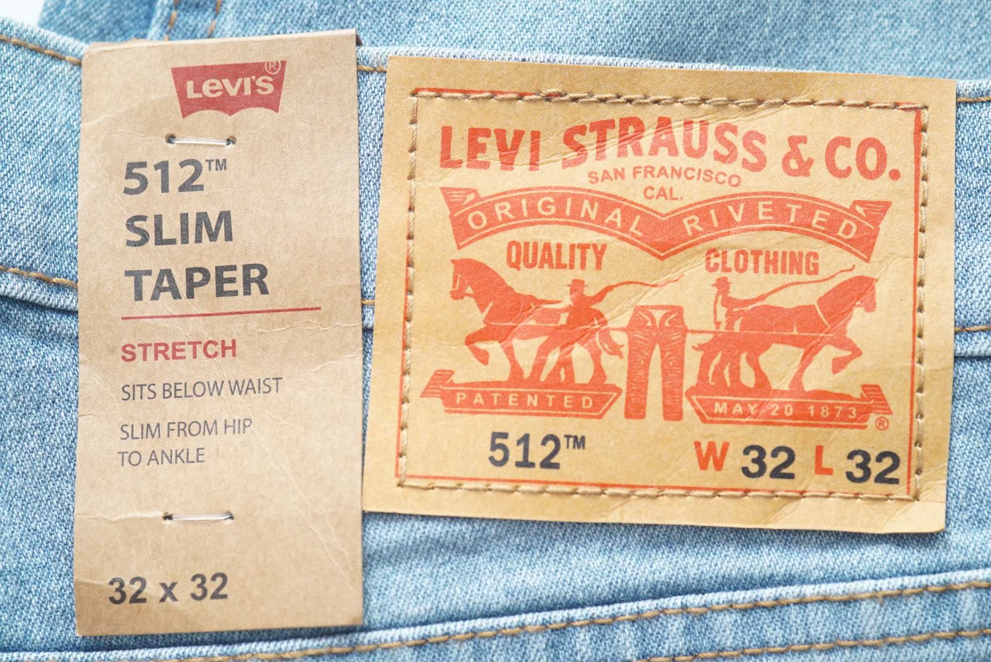 Мужские джинсы LEVI'S голубого цвета (512 slim taper)