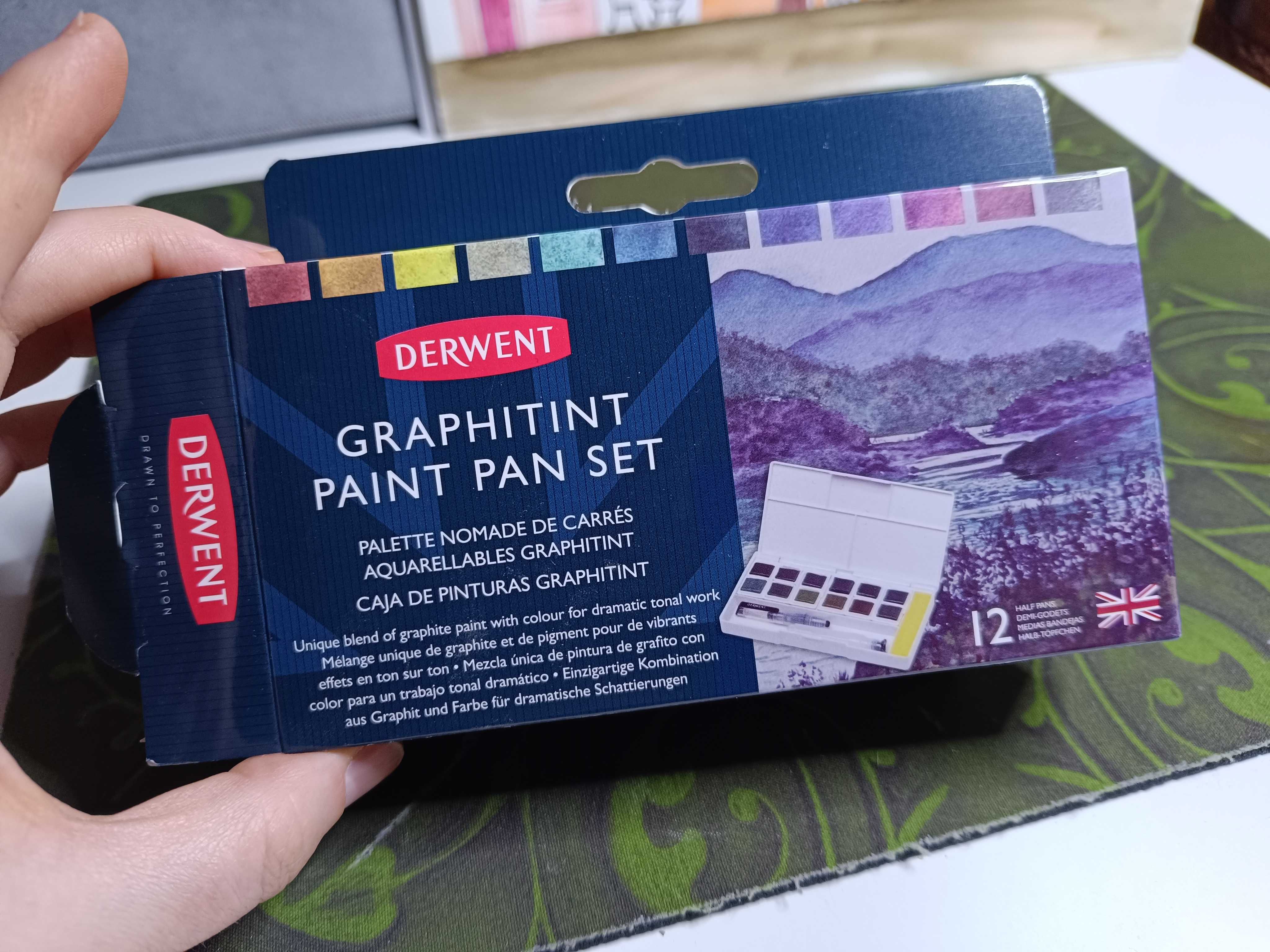 Derwent Graphitint Paint Pan Set 12 Farby Akwarele