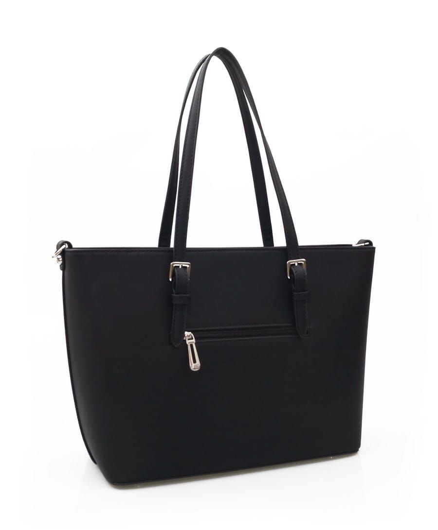 FLORA&CO torebka damska klasyczna sztywna z paskiem V048 c.taupe