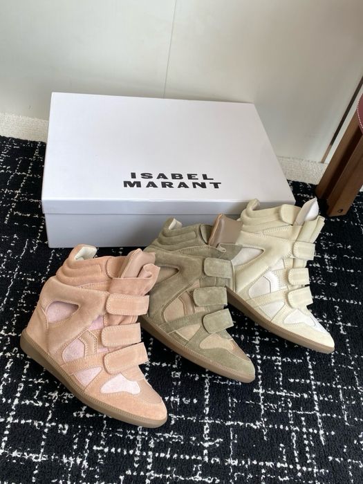 Сникерсы, кроссовки на танкетке Isabel Marant. Беж, серые,пудра. 35-41