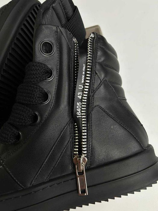 Rick Owens Geobasket Ramones jumbo laces чорні кеди archive кеды 43
