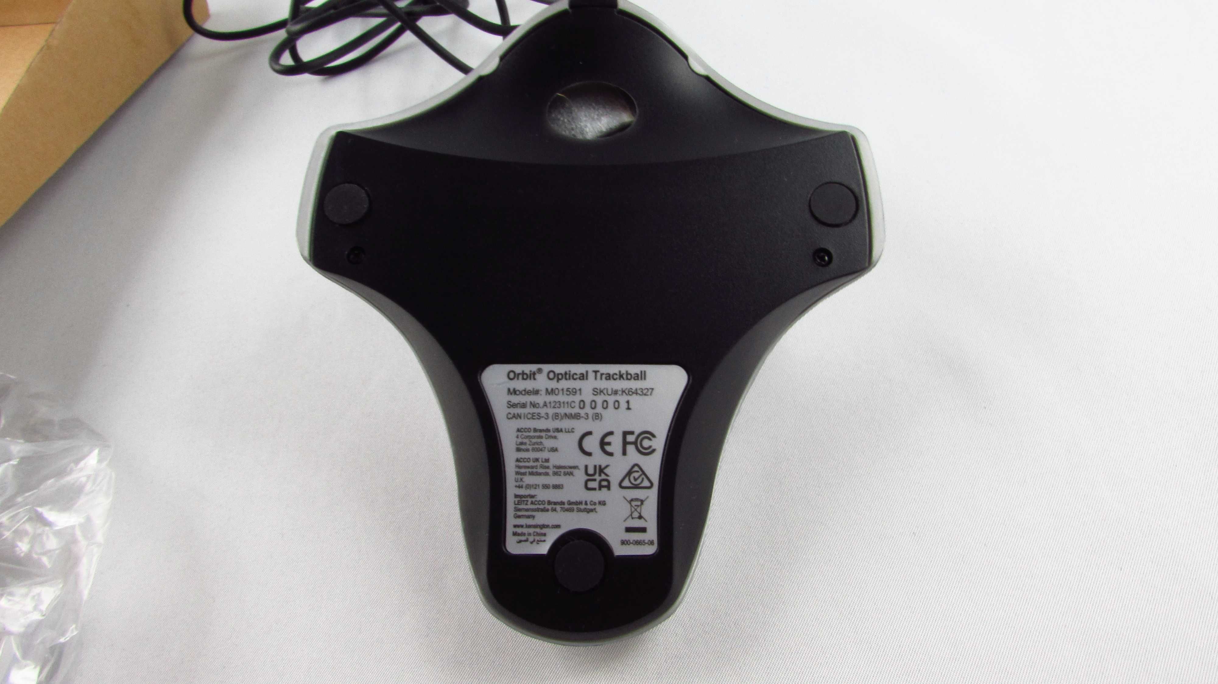 KENSINGTON -  Trackball optyczny Orbit Przewodowy Mysz kulkowa