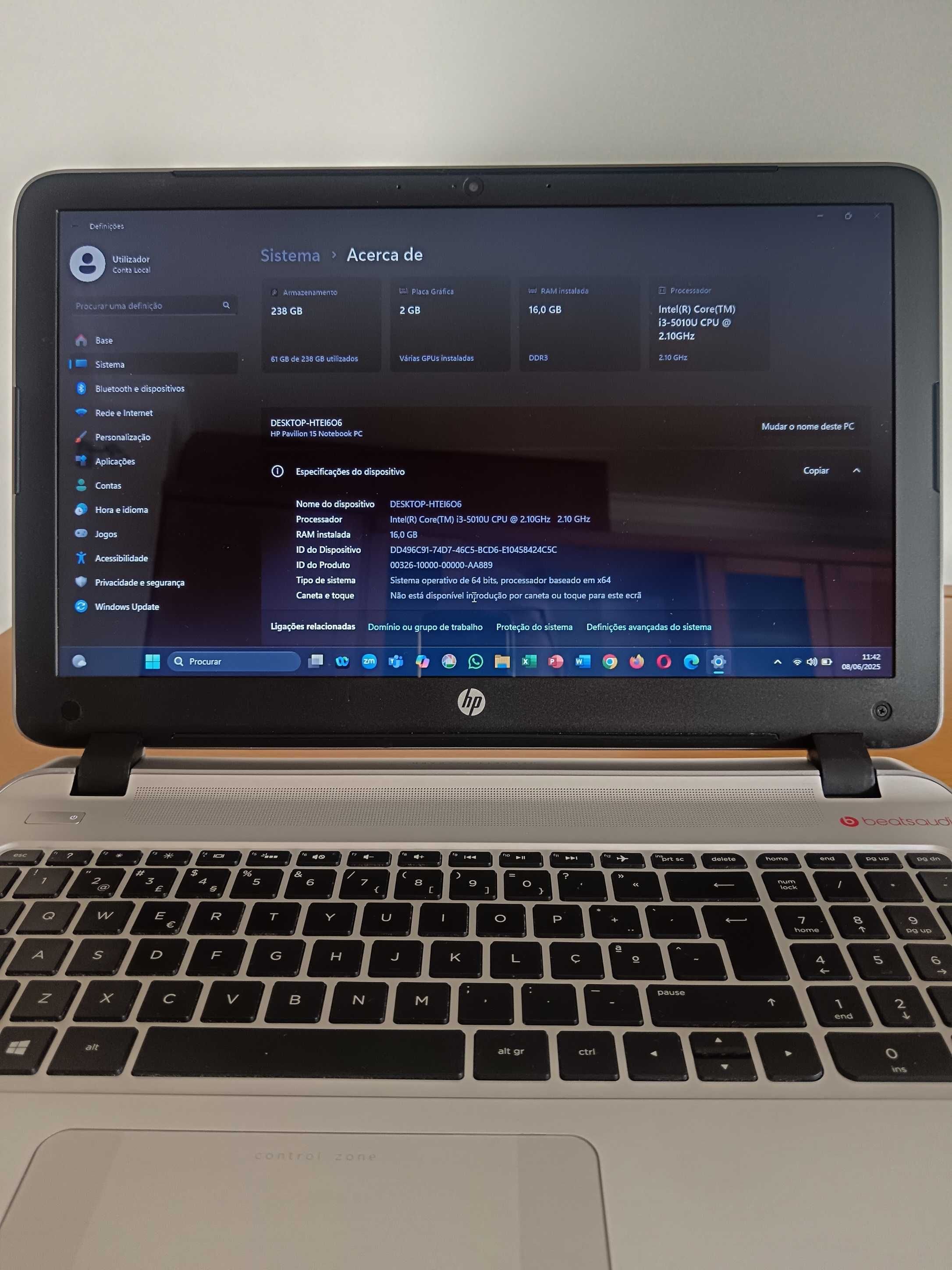 HP Envy 15-p228nf em muito bom estado estético e funcional.