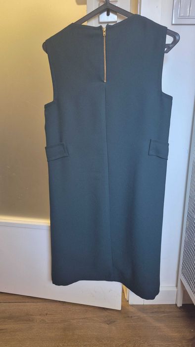 Vestido verde escuro Massimo Dutti