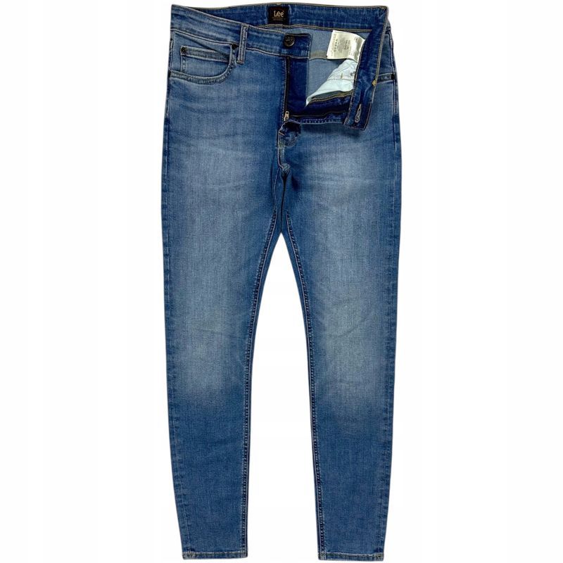 Lee Malone Jeansy Rurki Męskie Spodnie Skinny Fit Logo r. W31 L32