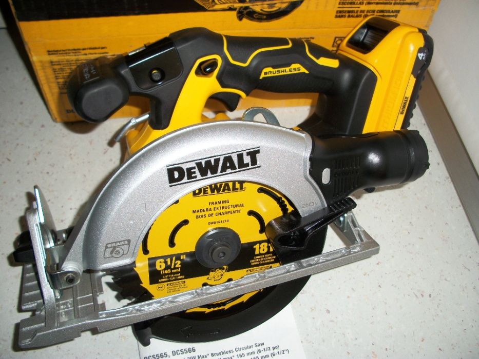 DeWalt DCS565B Аккумуляторная бесщеточная дисковая циркулярная пила