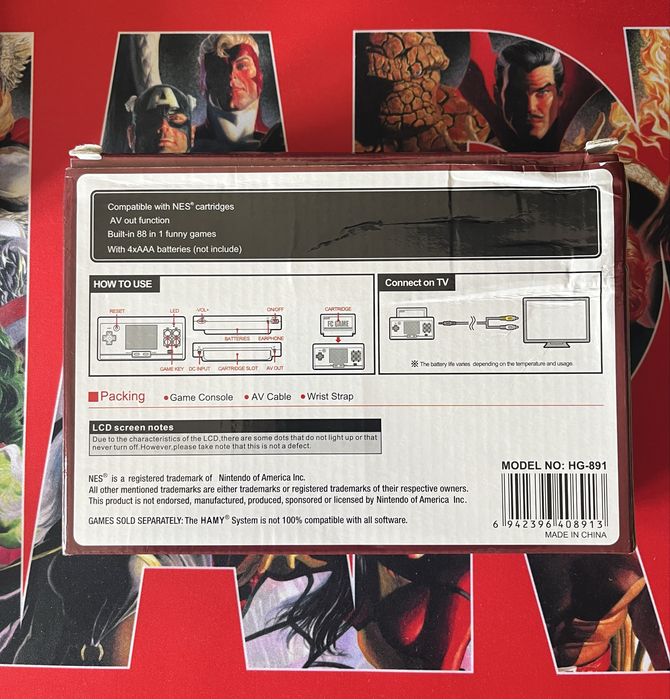 Consola Pocket para jogos da Nes