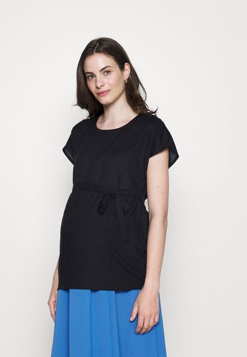 Bluzka ciążowa z wiskozy czarna Mamalicious XL