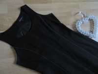 MARI PHILIPPE markowa sukienka 100% LEN czarna, (36) S