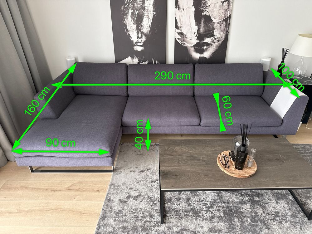 Naroznik, sofa z szezlongiem Tokyo Sits
