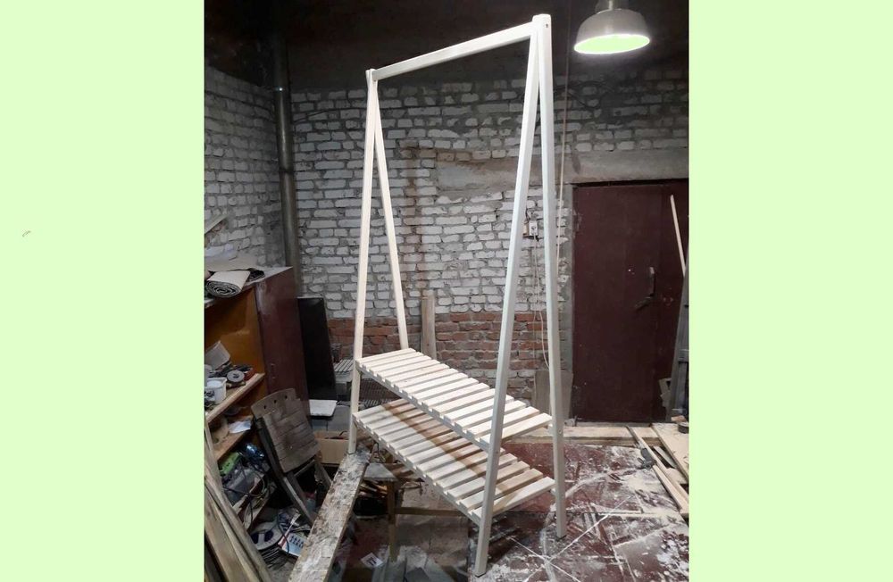 Вешалка напольная. Рейл. Вішалки стійки для одягу. Cтойка для одежды