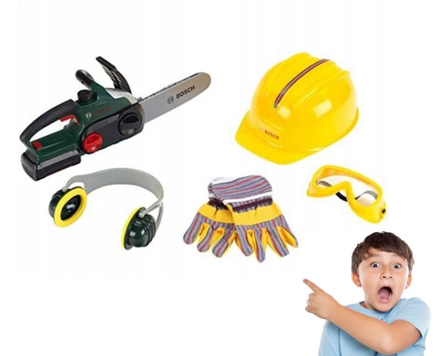 Zestaw Drwala Bosch Klein 8532 Piła Łańcuchowa LED Dla Dzieci Prezent