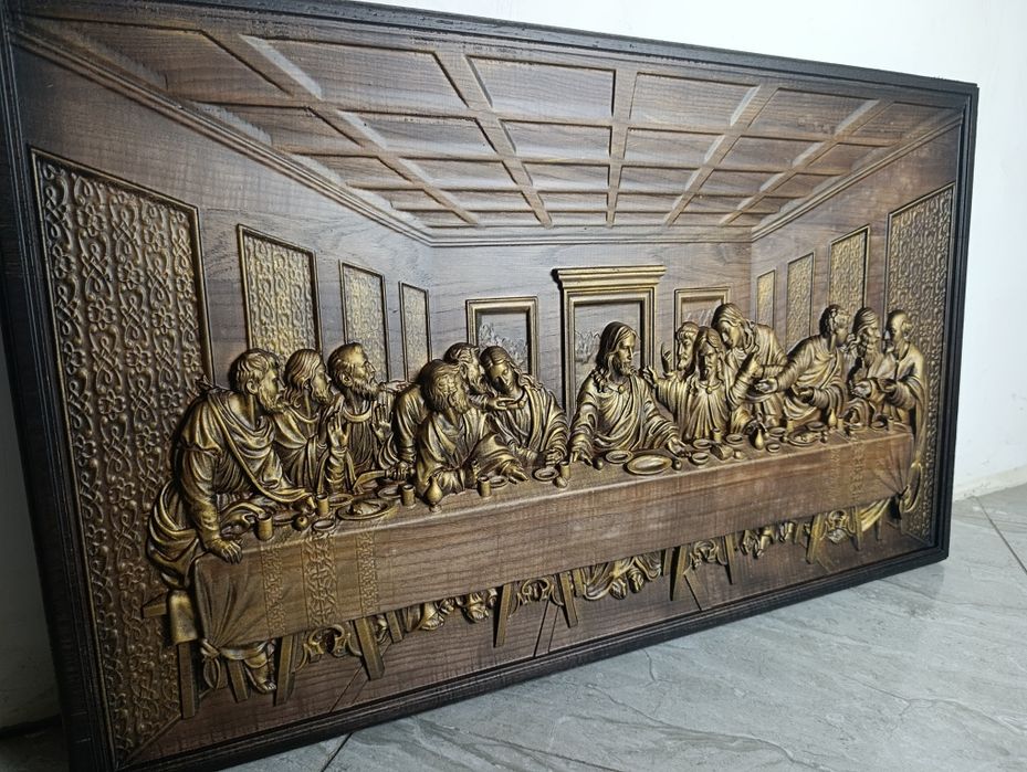 Ікона з натурального дуба 90х55см "Тайна вечеря"