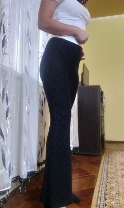 Штани  нарядні кльош з люрексом