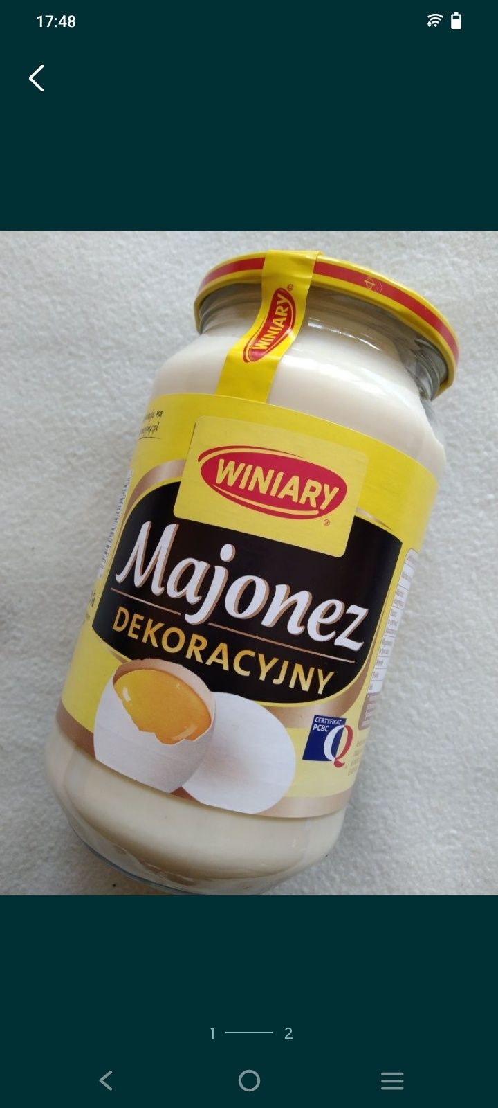 Majonez dekoracyjny 700g nowy nie otwierany