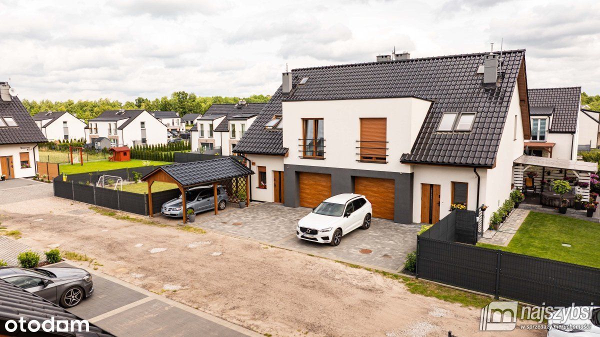 Białuń/Goleniów - bliźniak 126m2 z garażem i wiatą