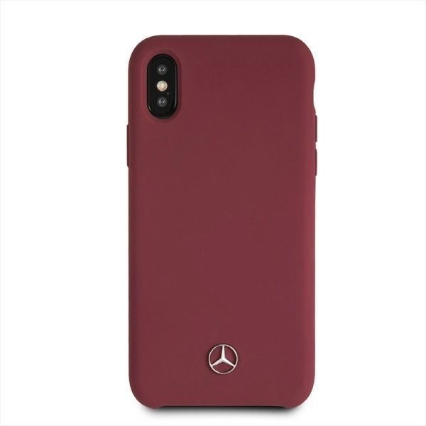 Etui Mercedes Silicone Line na iPhone X / XS - czerwone