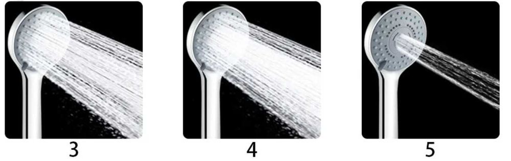 комплект для душа: лейка с 5-ю режимами и шланг