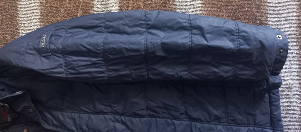 Темно-синя осіння чоловіча куртка, демісезонна куртка, тепла курточка