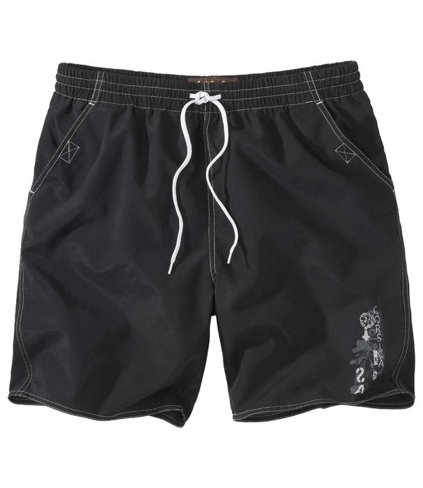 Duże spodenki męskie czarne sportowe 3XL kąpielowe P4046 ATLAS FOR MEN