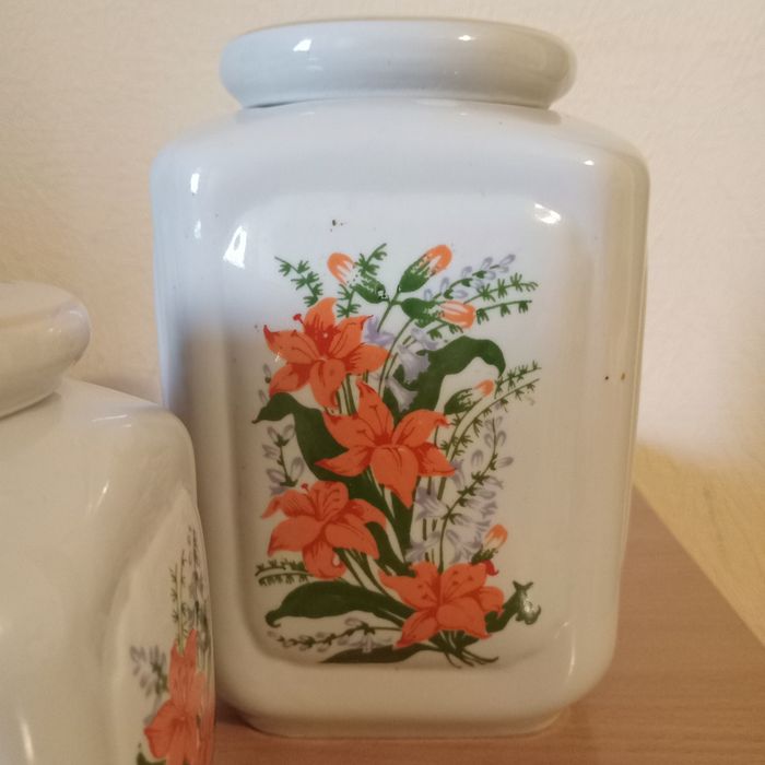 Ёмкость для сыпучих,  3 шт, фарфор