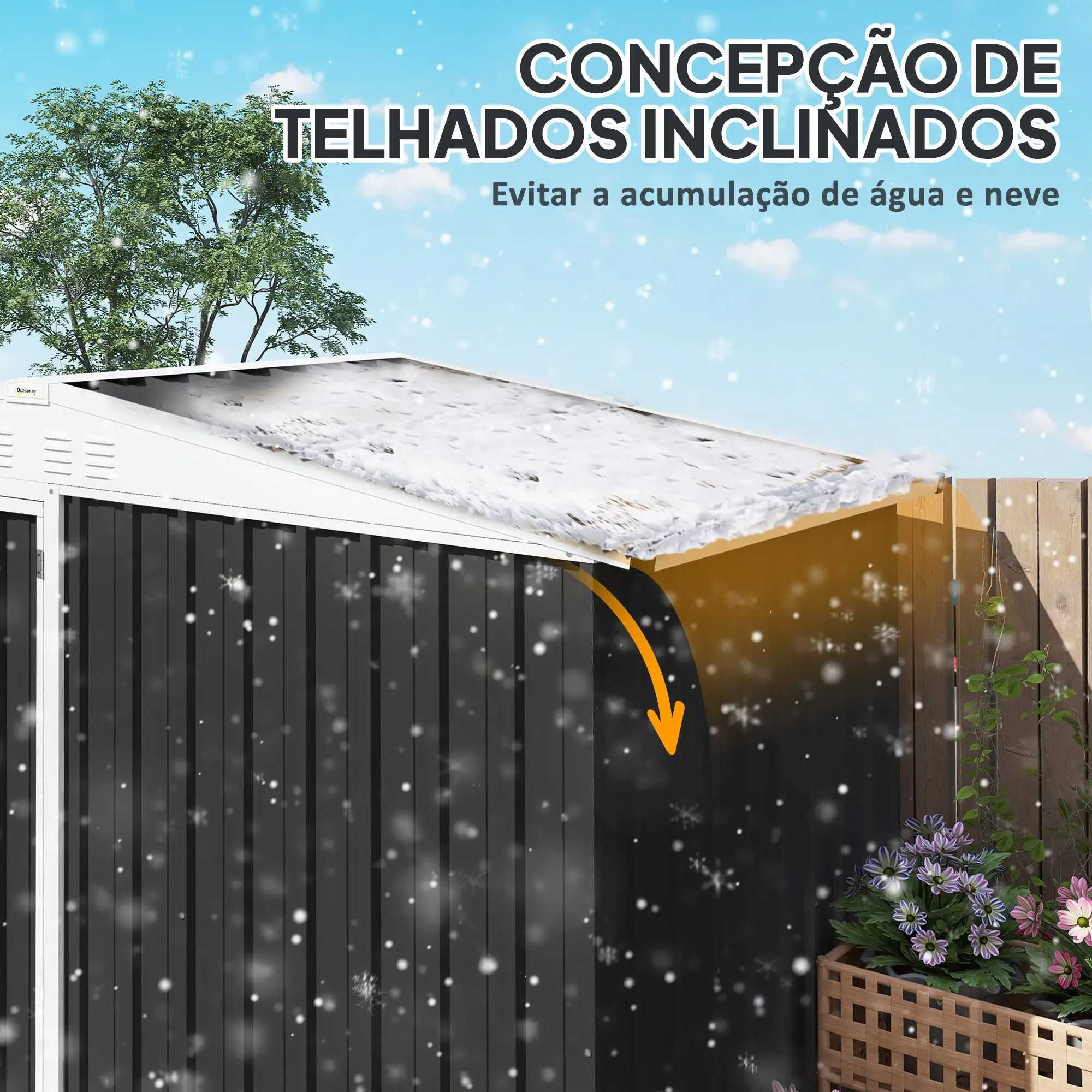 Abrigo de Jardim 2,7m² 245x117x180 cm