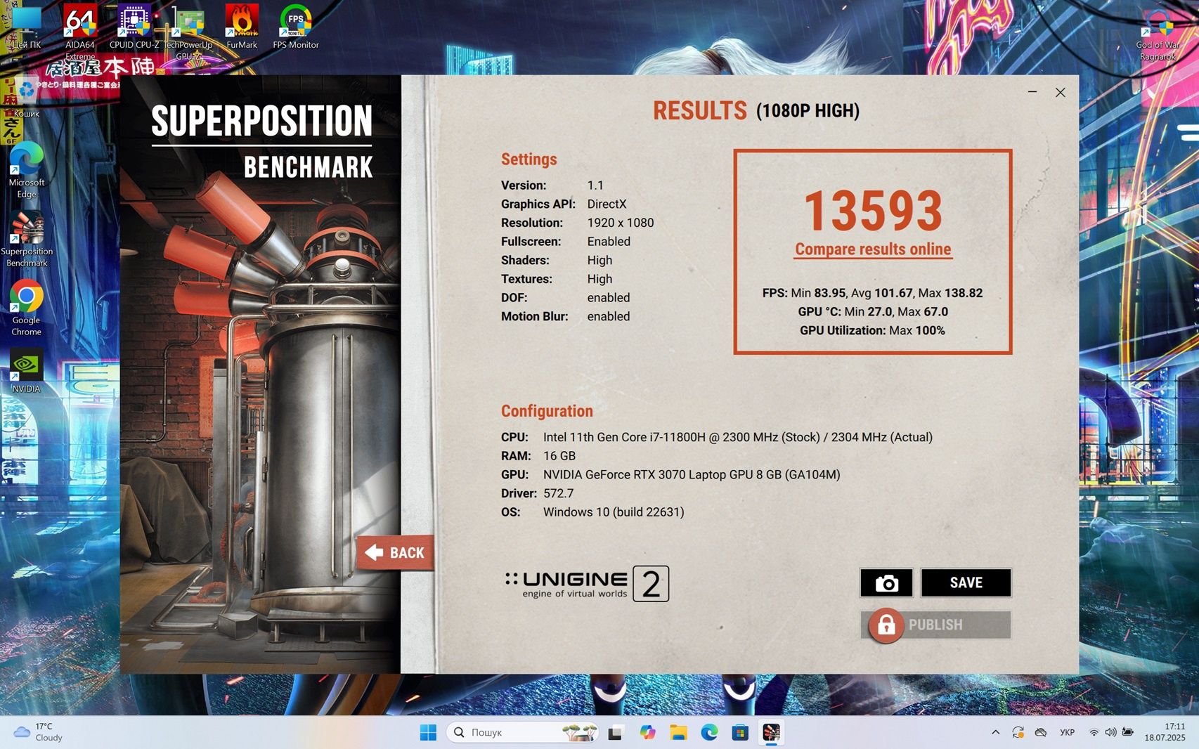 Ігровий RTX3070 i7 11800H Lenovo legion 5 Pro 16ITH6