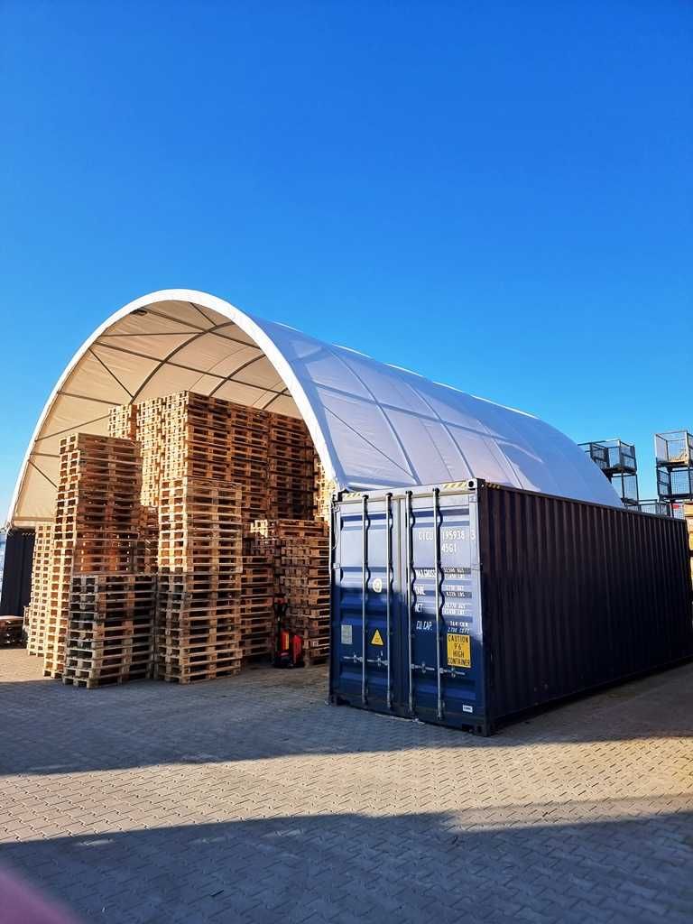 Zadaszenia Kontenerowe 12x12m (namiot magazynowy, wiata kontenerowa)