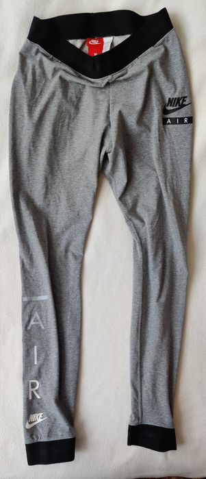 Spodnie Nike Air legginsy oryginalne okazja M szare damskie