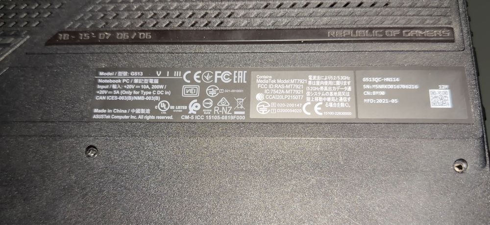 Asus Rog Strix G513QC