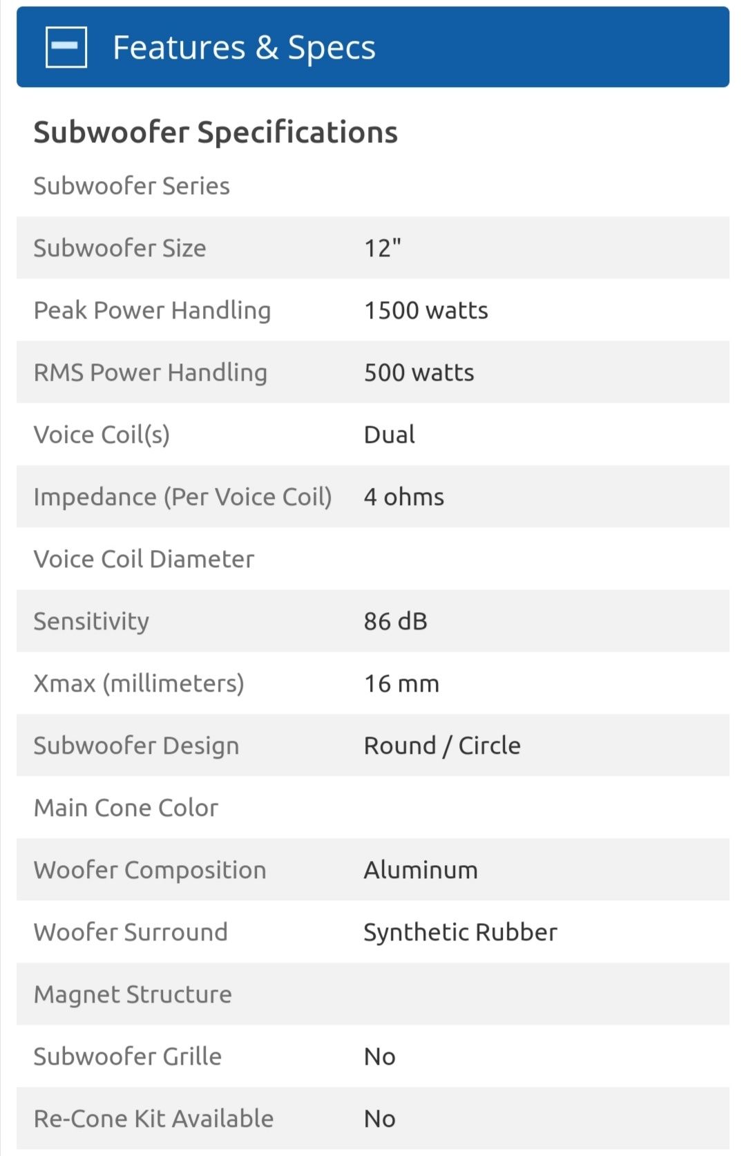 Subwoofer Lightning Audio Strike VC2 S4.12.VC2