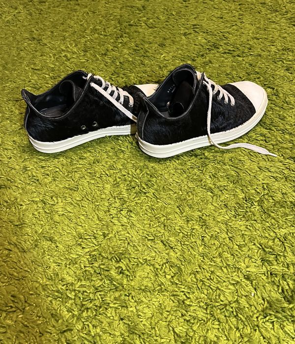 Rick owens ramones low pony hair black,archive,opium,ріки,рік овенс
