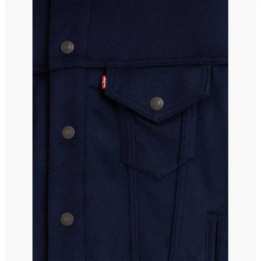Темно-синя куртка\Бомбер\ levi's trucker jacket premium демисезон