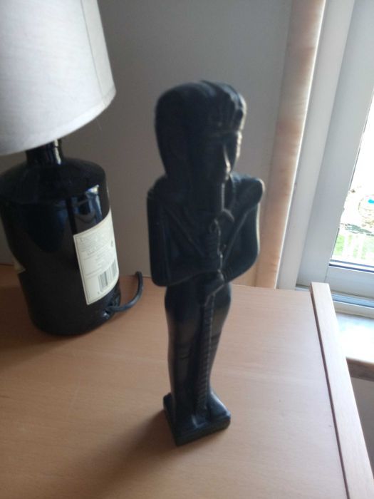 Cabeças Egipcias e Estatueta  Pedra Ardosia Preta  - PREÇO COMBINADO