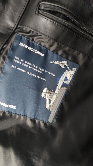 Kurtka motocyklowa XL Czarna skórzana BMW męska