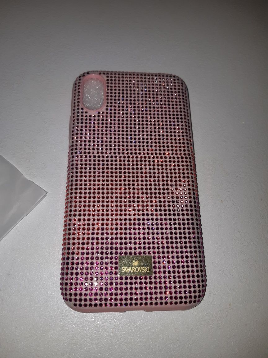 Чехол Swarovski High Love розовый кристалл для iPhone X/XS