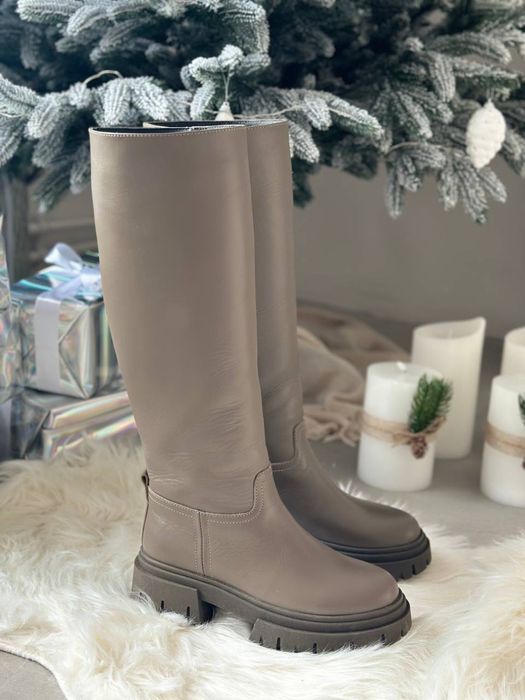 Шкіряні зимові чоботи