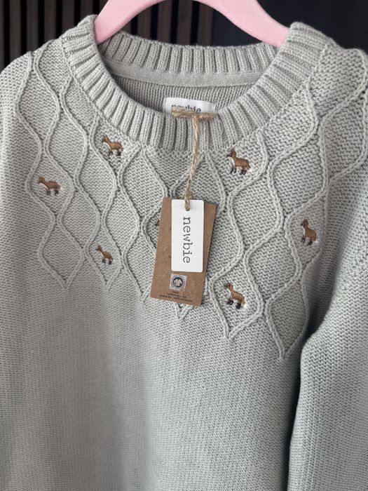 Nowy sweter newbie liski 122/128