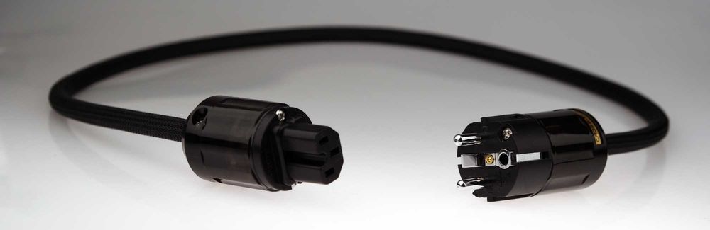 Kabel przewód zasilający PRĄDOWY 230V CROSS-TECH oplot - 1,5m