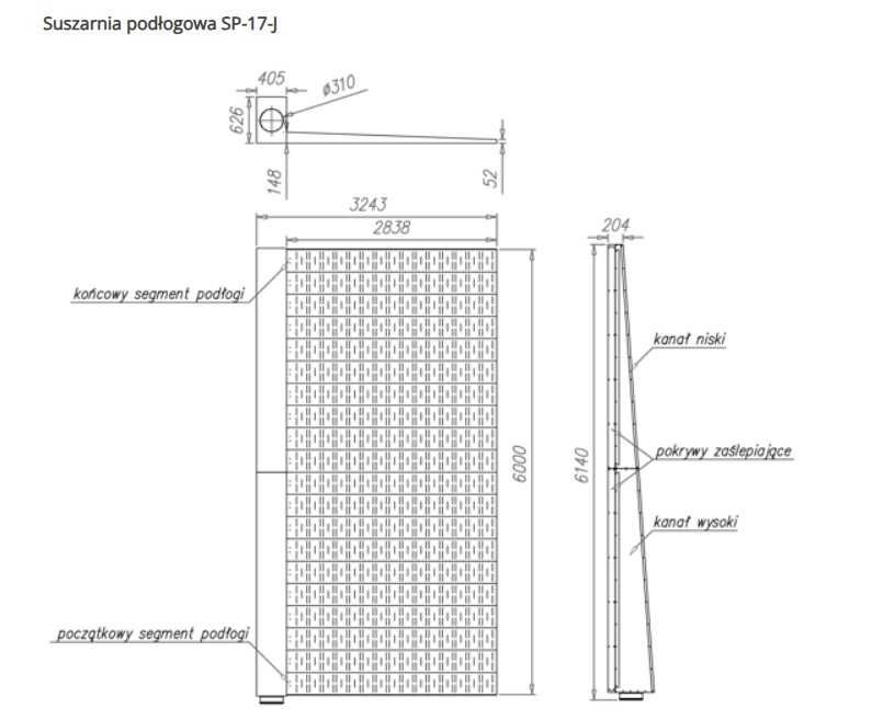 Suszarnia podłogowa BIN 17-J